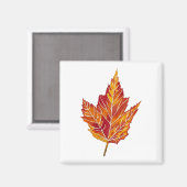 イエローメープルリーフマグネット マグネット (正面/裏面)