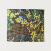 イエローメープル葉ズとダグラスモミの写真 タペストリー (正面(横))