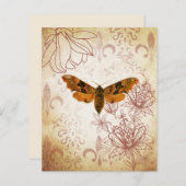 イエローモスヴィンテージフローラスクラップブック紙 (正面/裏面)