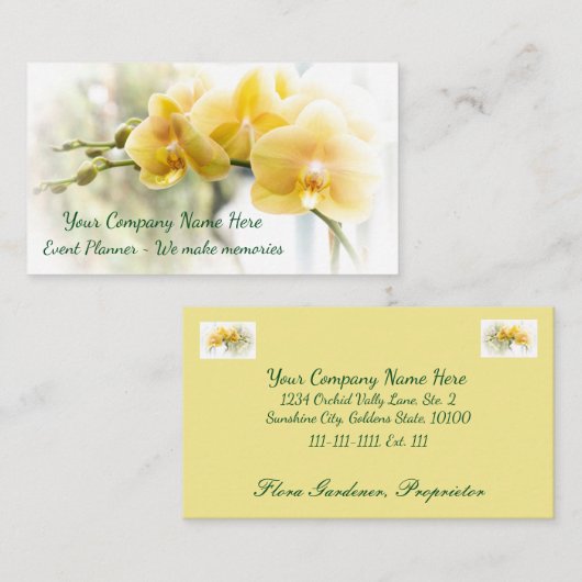 イエローモスーキッドインサンシャインビジネスカード 名刺 (正面/裏面)