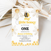 イエローモダンデイジービーハニー誕生日 招待状