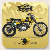 イエローモトクロスコースター | Motocrossコースターセット コースター (正面)