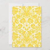 イエローモノグラムダマスクウェディング招待状 招待状 (裏面)