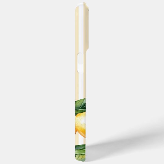 イエローモノグラムレモエレガントンストライプ地中海の Case-Mate iPhoneケース (裏面 / 右)