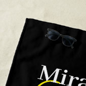 イエローモノグラム白黒水玉模様ビーチタオル ビーチタオル (インサイチュ)