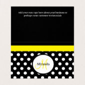 イエローモノグラム白黒水玉模様 名刺 (内部フラット)