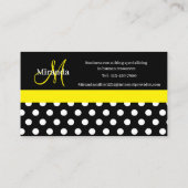 イエローモノグラム白黒水玉模様 名刺 (裏面)