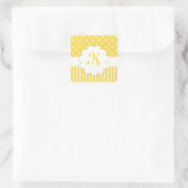 イエローモノグラム(水玉模様とストライプ) スクエアシール (バッグ)