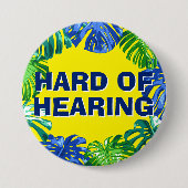 イエローモンスタージャングル懸命の聞葉こえる 缶バッジ (正面)