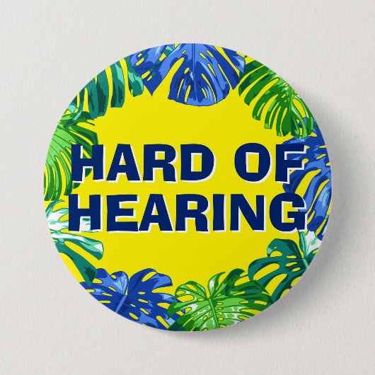 イエローモンスタージャングル懸命の聞葉こえる 缶バッジ (正面)