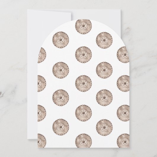 イエローモンスタートラックアーク形招待状 招待状 (裏面)