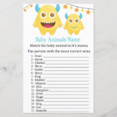 イエローモンスターベビーアニマルズネームゲーム (正面)