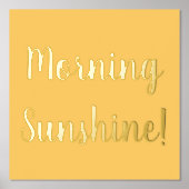 イエローモーニングサンシャイン金ゴールド 箔ポスター (正面)