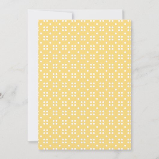 イエローヤック・アルファベットモノグラムかわいい赤ちゃんシャワー 招待状 (裏面)