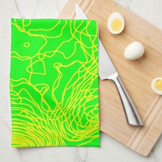 イエローヤーンキッチンタオル キッチンタオル (四つ折り)