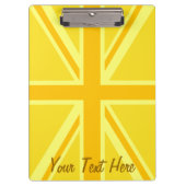 イエローユニオンジャック英国国旗の背景 クリップボード (正面)