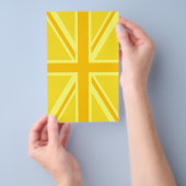 イエローユニオンジャック英国国旗の背景 チラシ (ハンドル)