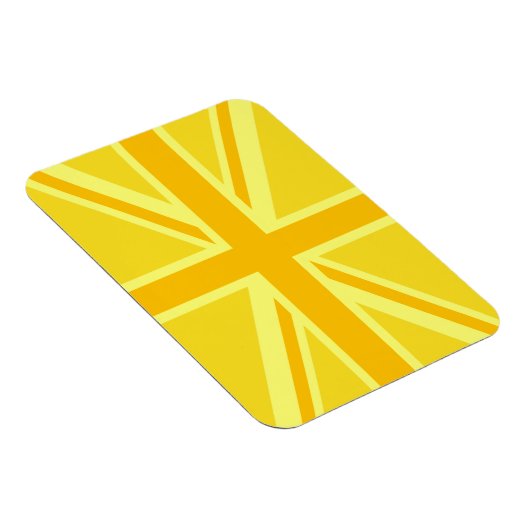 イエローユニオンジャック英国国旗の背景 マグネット (右側)