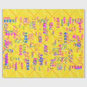 イエローユニオンジャック英国国旗の背景 ラッピングペーパー (フラット)