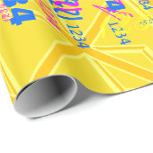 イエローユニオンジャック英国国旗の背景 ラッピングペーパー (ロールコーナー)