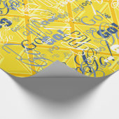 イエローユニオンジャック英国国旗の背景 ラッピングペーパー (角)