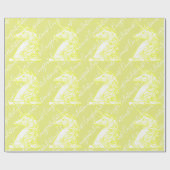 イエローユニコーンパタカスタムーンおめでとう文字 ラッピングペーパー (フラット)