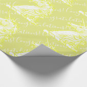 イエローユニコーンパタカスタムーンおめでとう文字 ラッピングペーパー (角)