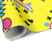 イエローユニコーンポニー誕生日 ラッピングペーパー (ロールコーナー)