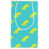 イエローライオンの輪郭 スモールペーパーバッグ (正面)