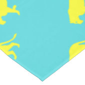 イエローライオンの輪郭 テーブルクロス (アングル)