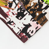 イエローライオンヘッドフリースブランケット – ライオン顔フリース フリースブランケット (角)