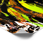 イエローライオンヘッドポスタープリント – ライオン顔ポスター ポスター (角)