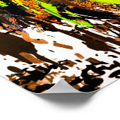 イエローライオンヘッドポスター – ライオン顔 ポスター (角)