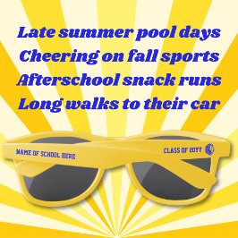 イエローライオンマスコット卒業生 サングラス