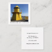 イエローライトハウスアイスランドフォトトラベルツーリズム スクエア名刺 (正面/裏面)