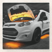 イエローライトバン ガラスコースター (正面)