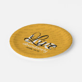 イエローライブ豊かにヨハネ10:10クリスチャン ペーパープレート (アングル)