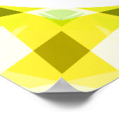 イエローライムグリーン輝く明るい星ドーパミンデコール ポスター (角)