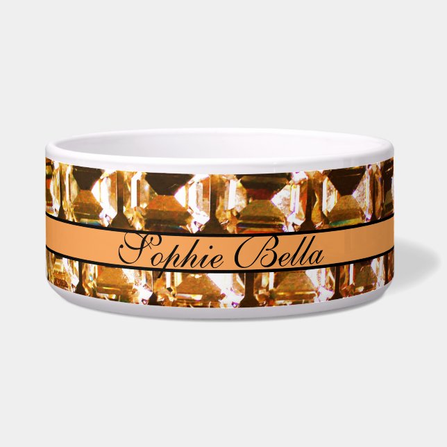 イエローライン石、イエローダイヤモンド、宝石ボウル ボウル (正面)