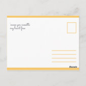 イエローライン カセットテープ ラブ ポストカード (裏面)