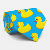 イエローラダック模様 ネクタイ (ロール)