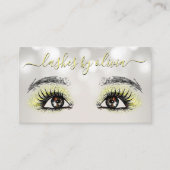 イエローラッシュ美しいラッシュエクステンションメイクアップアーティスト 名刺 (正面)