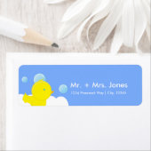 イエローラバーダッキーバブルバス住所 シール (インサイチュ)