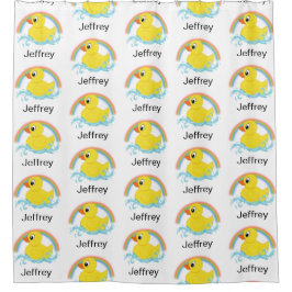 イエローラバーダックシャワパーソナライズされたーカーテン シャワーカーテン