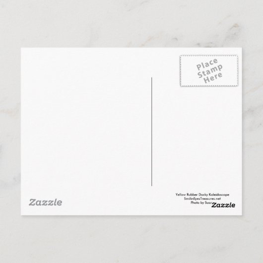 イエローラバーダックス万華鏡のように千変万化するパターン写真はがき ポストカード (裏面)