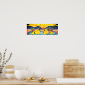 イエローラバーダックファミリーバケーションプールポスター ポスター (キッチン)