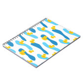 イエローラバーダック模様 ノートブック (左側)