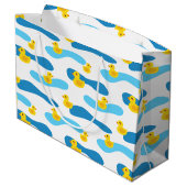 イエローラバーダック模様 ラージペーパーバッグ (裏面アングル)