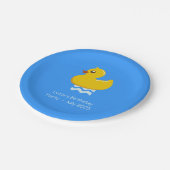 イエローラバーダック誕生日パーティー ペーパープレート (アングル)