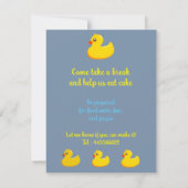 イエローラバーダック誕生日パーティー 招待状 (裏面)